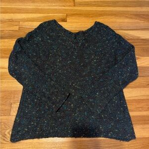 stile benneton dark green patterned sweater